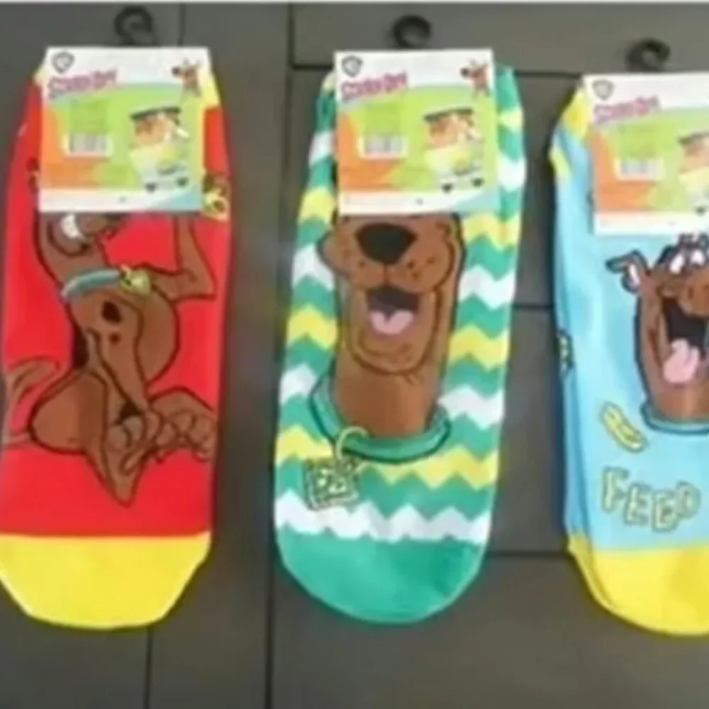 Scooby Doo! Ankle High Socks, 3 Pairs Size 9-11